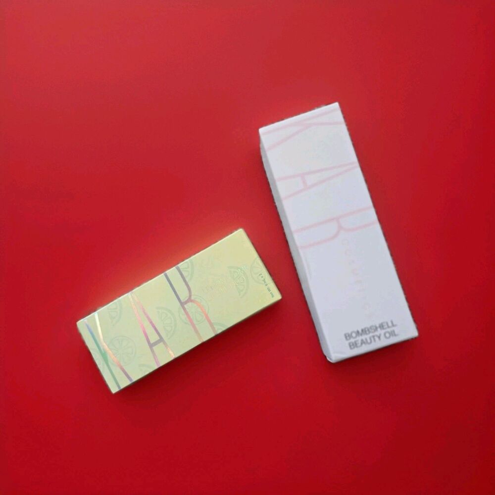 KAB Cosmetics Bombshell Beauty Oil 3.52oz & Lemon/Lime Lip Oil Duo  *NEW IN BOX*